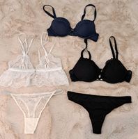 Dessous-Set Spitze weiss/schwarz,  70/75A, top Zustand