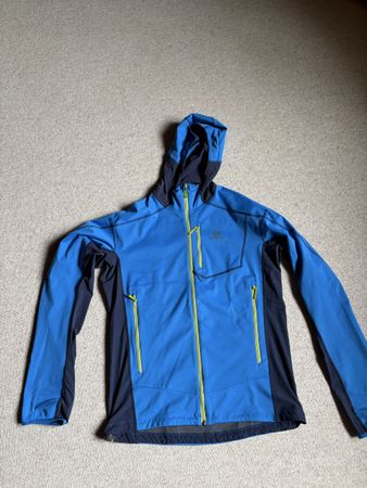 Salomon Softshell Jacke mit Kapuze blau Grösse L