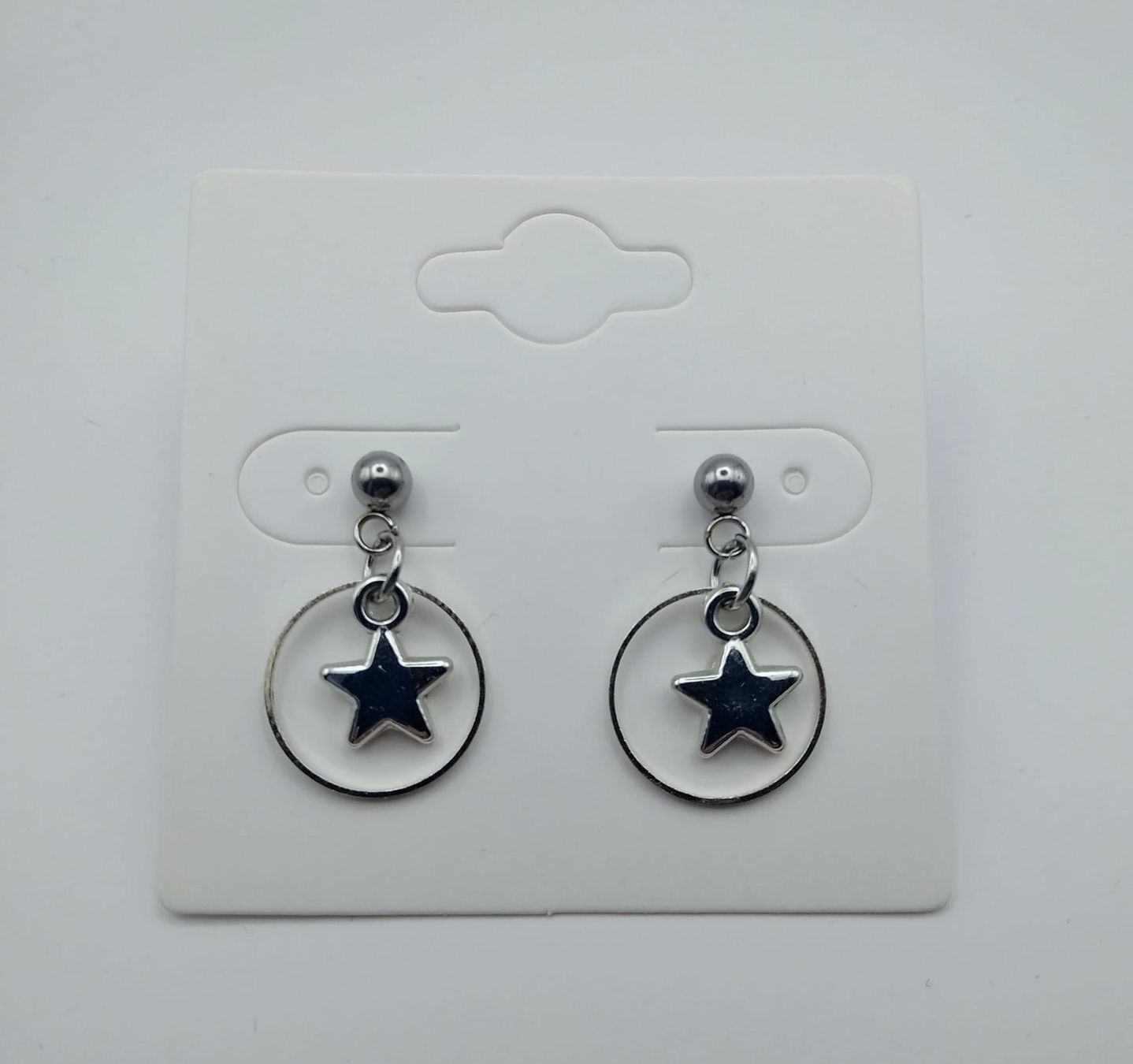 Orecchini pendenti & Orecchini a lobo: Ohrstecker "Ring Stern". Mini CHARM - Ohrringe Farbe Silber – Nuovo e nell'imballaggio originale da Zürich venduto da Flitzi2005 1