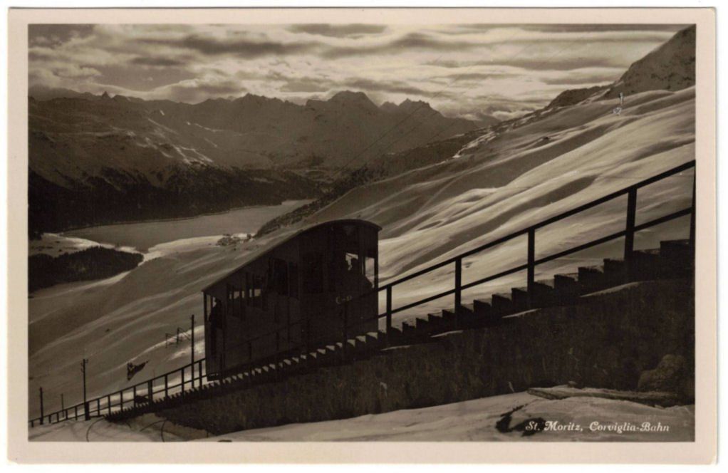 Cartoline postali: St. Moritz - Standseilbahn Corviglia – Usato da Binningen venduto da Mountainrider