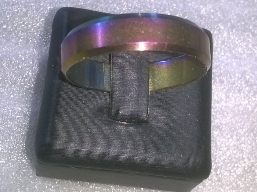 Bagues: RING EDELSTHAL,316L,,REGENBOGEN FARBE,,,GLANZIG – Neuf (Voir description) à Basel par bijoutrie_4