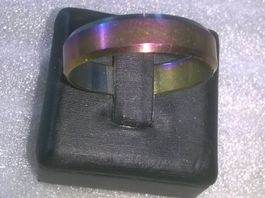 RING EDELSTHAL,316L,,REGENBOGEN FARBE,,,GLANZIG
