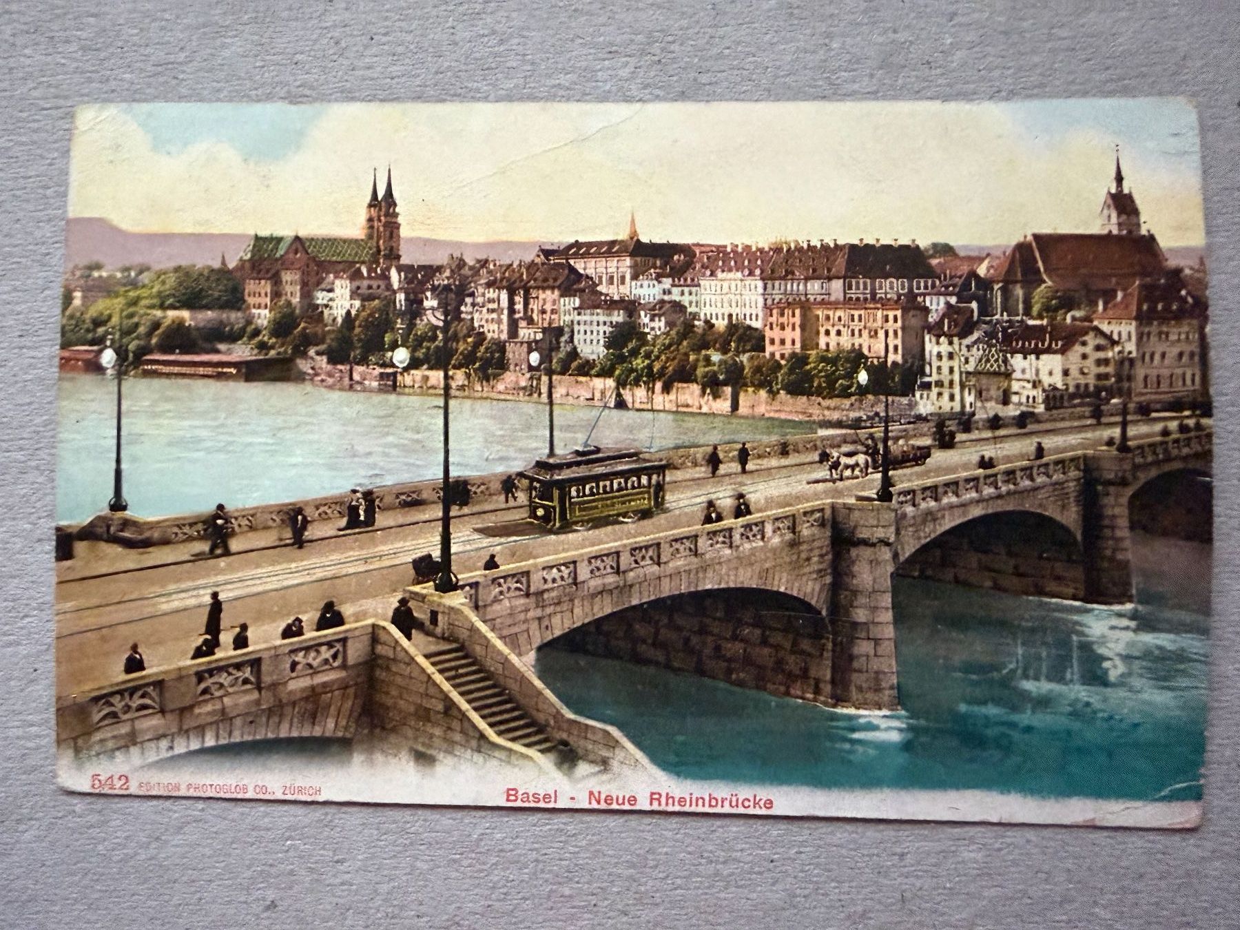 Cartoline postali: BASEL - Neue Rheinbrücke  - Ansichtskarte – Usato da Tegerfelden venduto da siebenmacky
