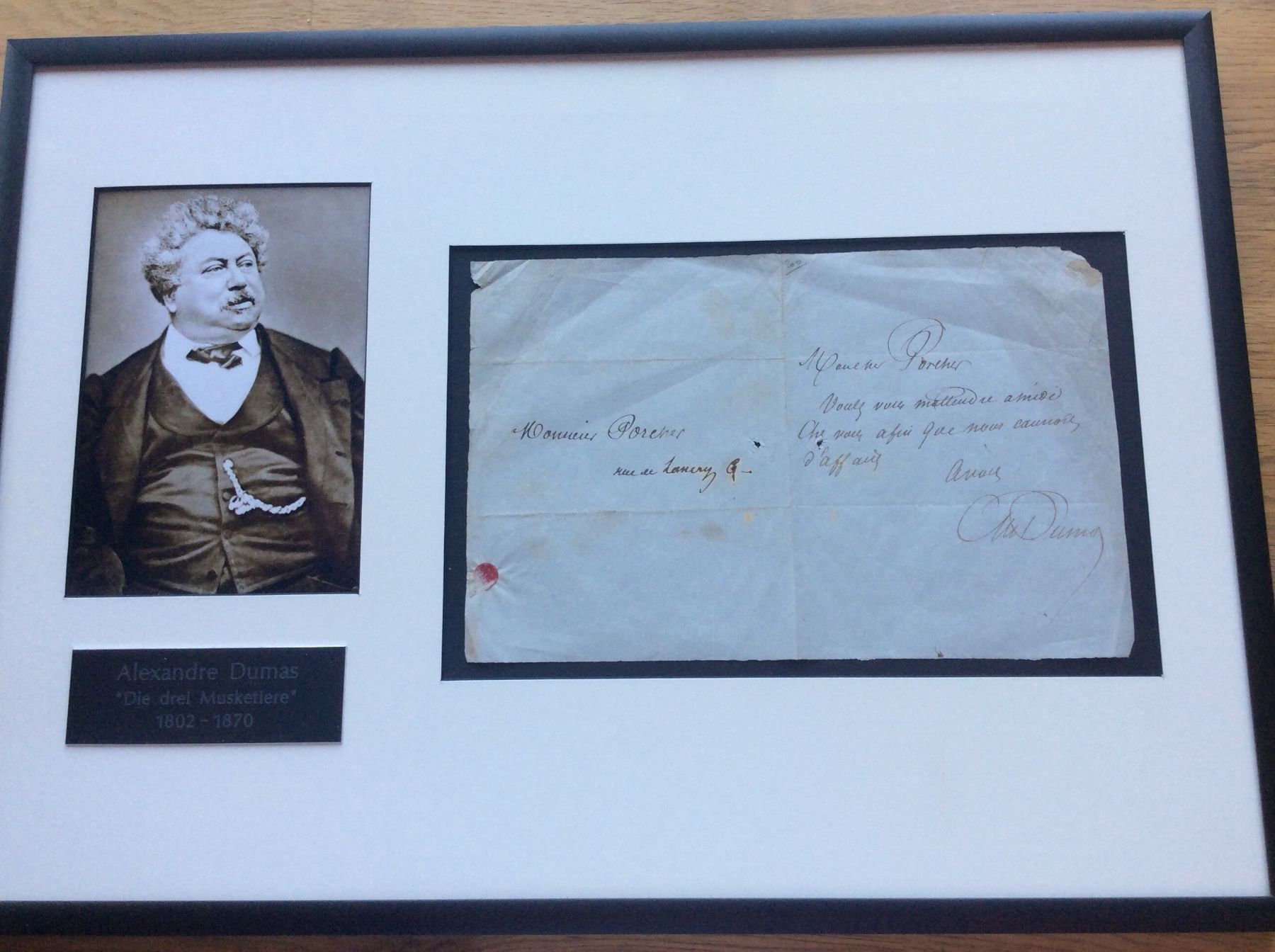 Autografi: Alexandre Dumas Autogramm – Usato da Hittnau venduto da workaholic60