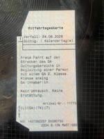 SBB Mitfahrtageskarte 1. oder 2. Klasse,  gültig bis 24.8.