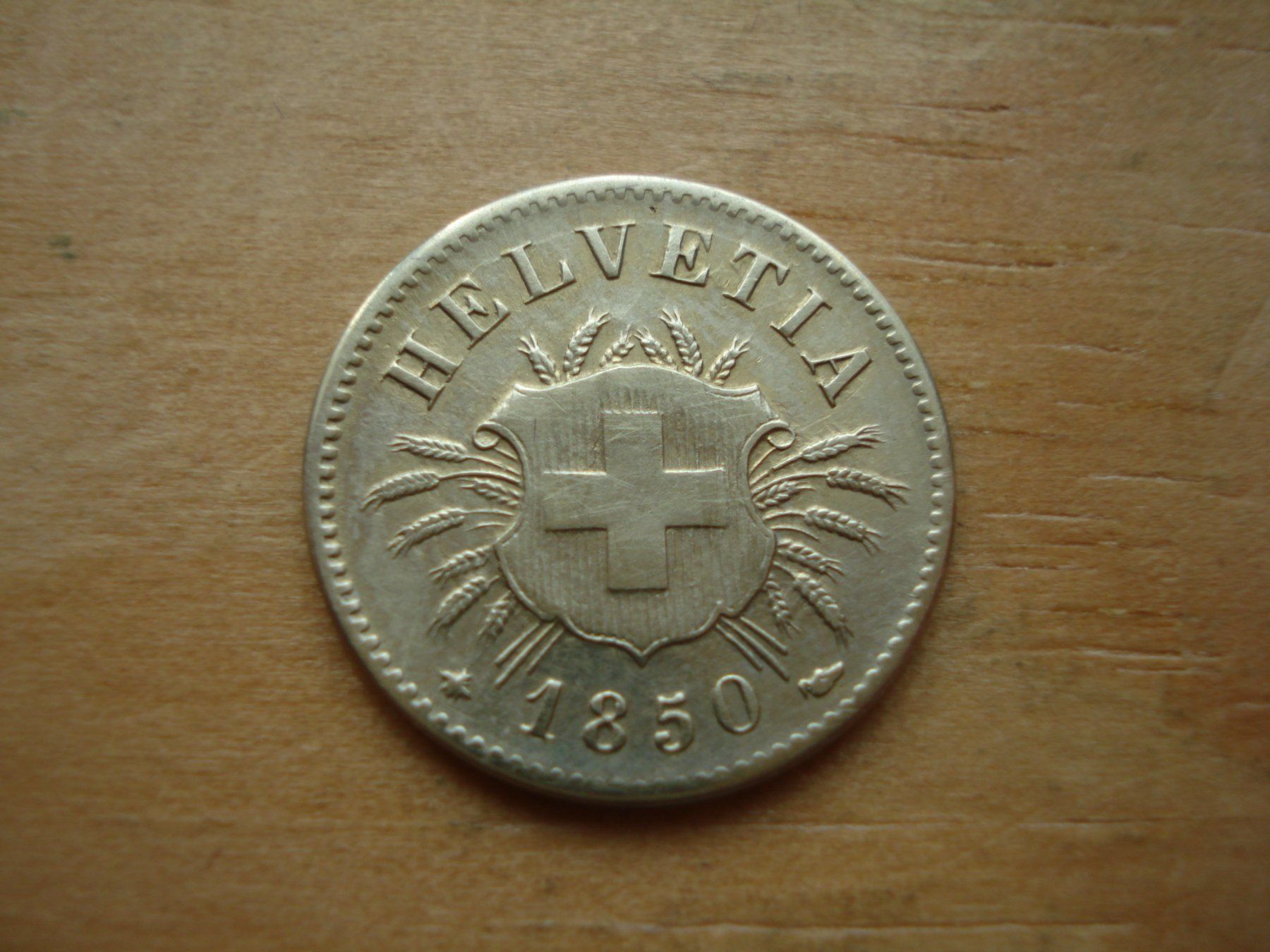 Tutti le monete: (Z3) 5 Rappen 1850 VZ+ – Usato da Erlach venduto da Net-Coins