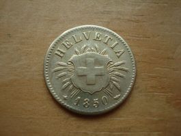 (Z3) 5 Rappen 1850 VZ+
