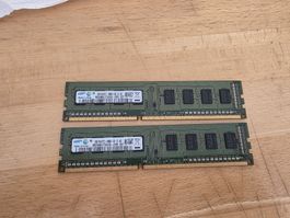 Samsung RAM Arbeitsspeicher 2x2GB PC3-10600U gebraucht