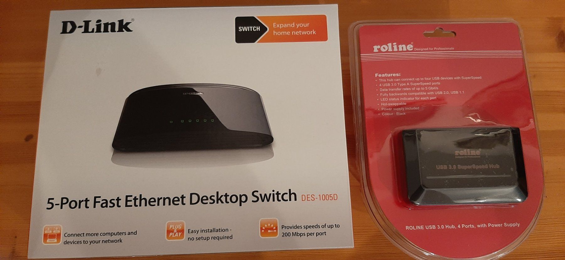 Dlink Hub & Switch: Verkaufe D - Link Switch und roline - Hub, beides neu – Nuovo e nell'imballaggio originale da Wiesendangen venduto da pau_56xn