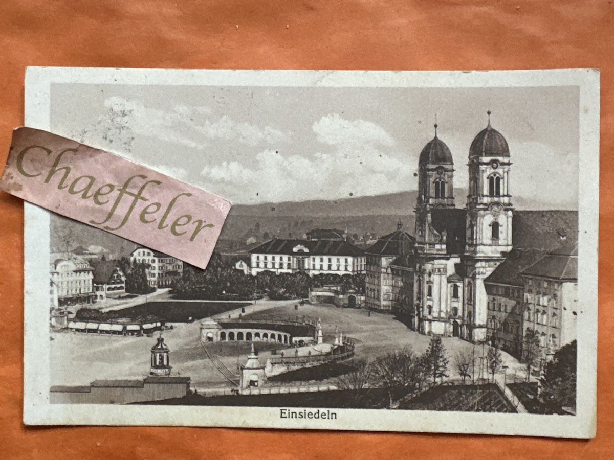 Cartoline postali: 1920 Einsiedeln – Usato da Zürich venduto da Chaeffeler