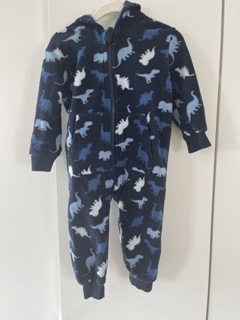 Fleece Overall mit Kapuze – Grösse 74/80 (12–18 Monate)
