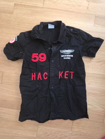 Hemd Hackett Aston Martin Racing schwarz gebraucht