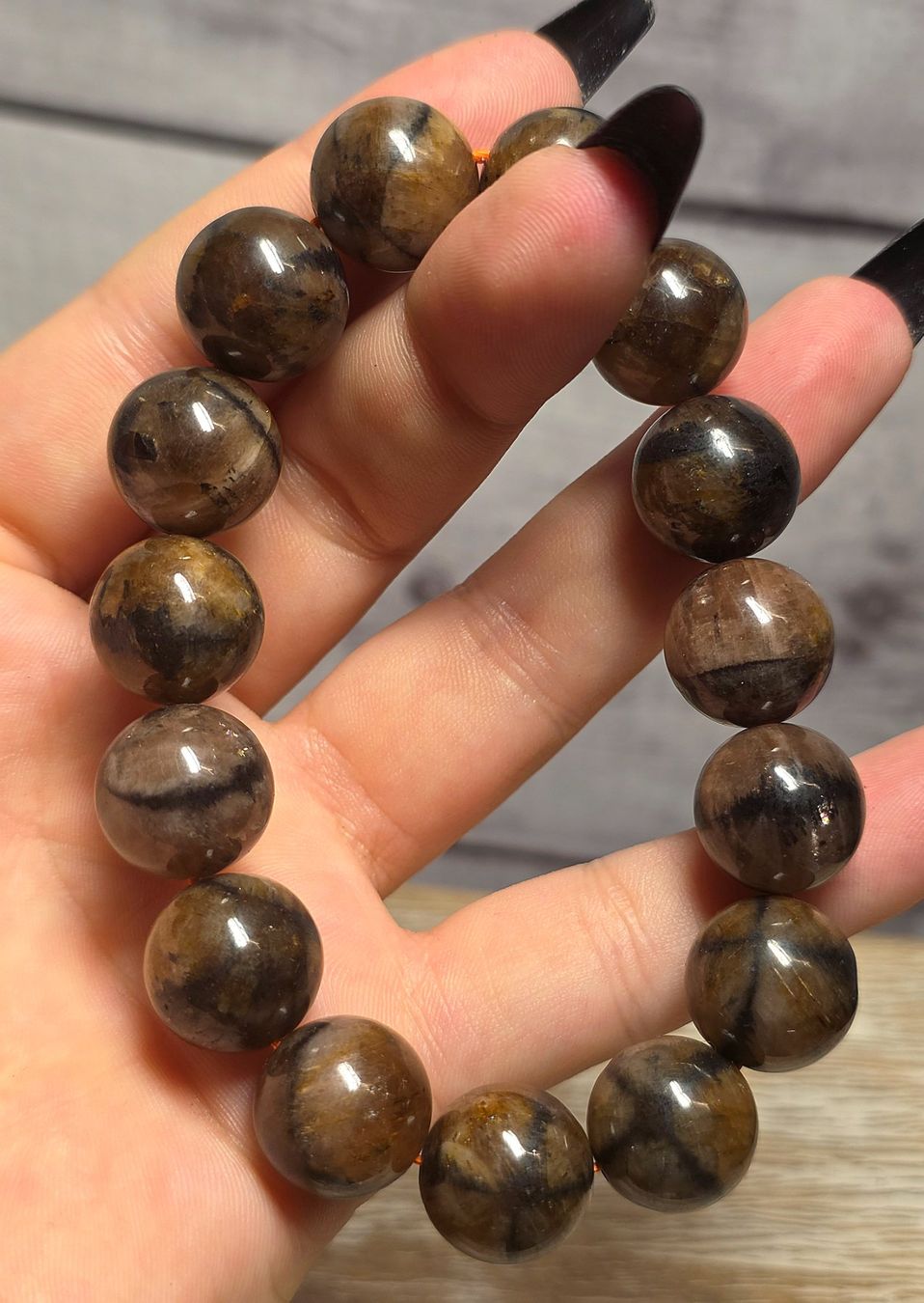 Minerali & Pietre curative: Hochwertiges Chiastolith Armband – Nuovo e nell'imballaggio originale da Matzingen venduto da Shay_Crystalz 2