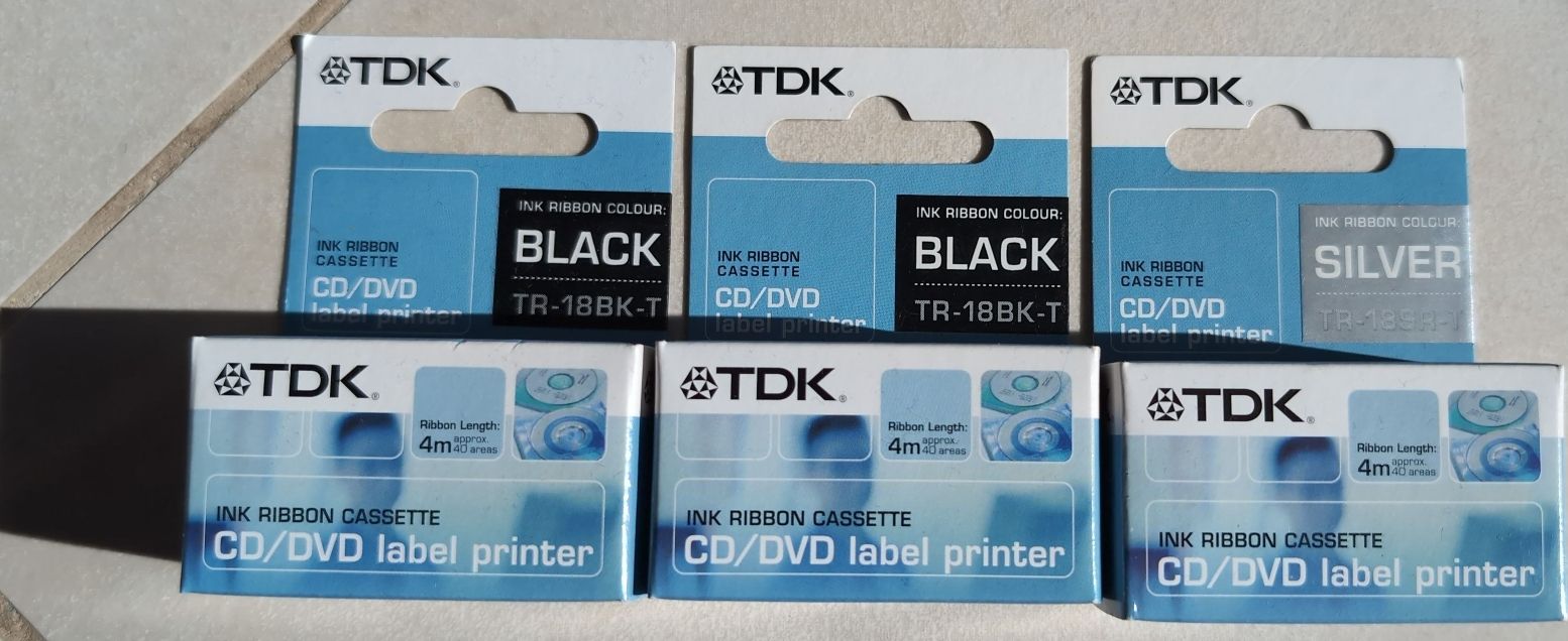 Cartucce per stampanti & toner: 3 TDK ink ribbons for CD/DVD label printer – Nuovo e nell'imballaggio originale da Obfelden venduto da rac_sp7m