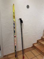 Langlaufski Fischer RCS 190 cm mit Swix Stöcken gebraucht