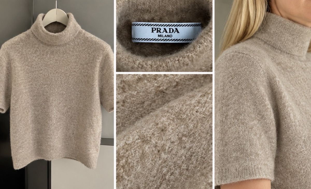 Prada Maglioni & Felpe: PRADA Wool Turtleneck Short-Sleeve Sweater – Usato da Lugano venduto da fer_ckb9 2