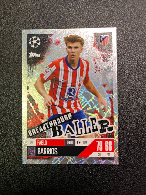 Topps Match Attax 2024/25 Pablo Barrios 195 (Neu (gemäss Beschreibung ...