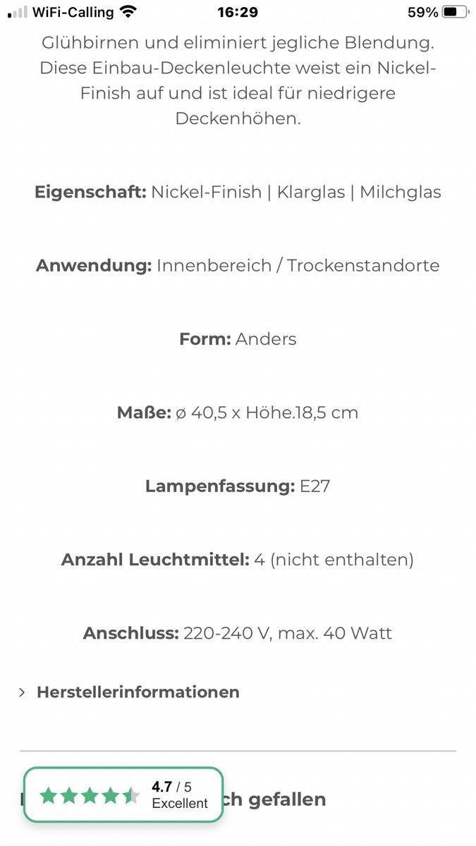 Eichholtz Lampadari & plafoniere: Neu  OriginalEichholtz Deckenlampe  – Nuovo e nell'imballaggio originale da zürich venduto da ritas0102 5