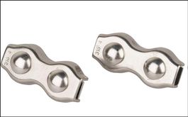 2 Stk. Klemmen INOX für Drahtseil Ø 4 mm. Gratis Lieferung!
