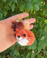 Amigurumi Schlüsselanhänger mit Fuchs  Neu, handgemacht.  