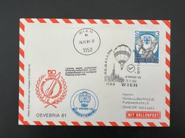66 Öst. Ballon-Post-Flug 1981  div. Stempel  (G271)