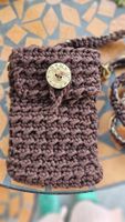 schönes Handytäschli, handmade with love, braun