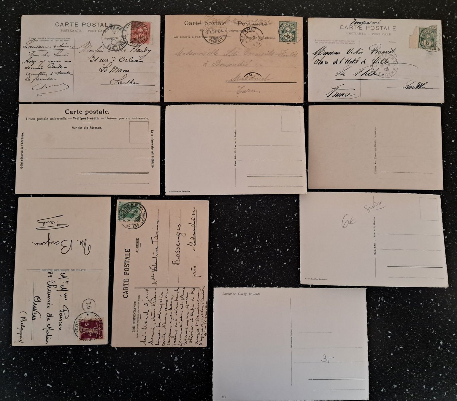 Cartoline postali: 10 CP LAUSANNE À PARTIR DE 1900 – Usato da Ponto Valentino venduto da giorgia06 1