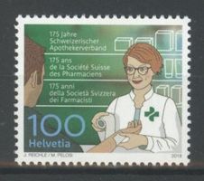 2018, Sondermarke 175 Jahre Schweiz. Apothekerverband **