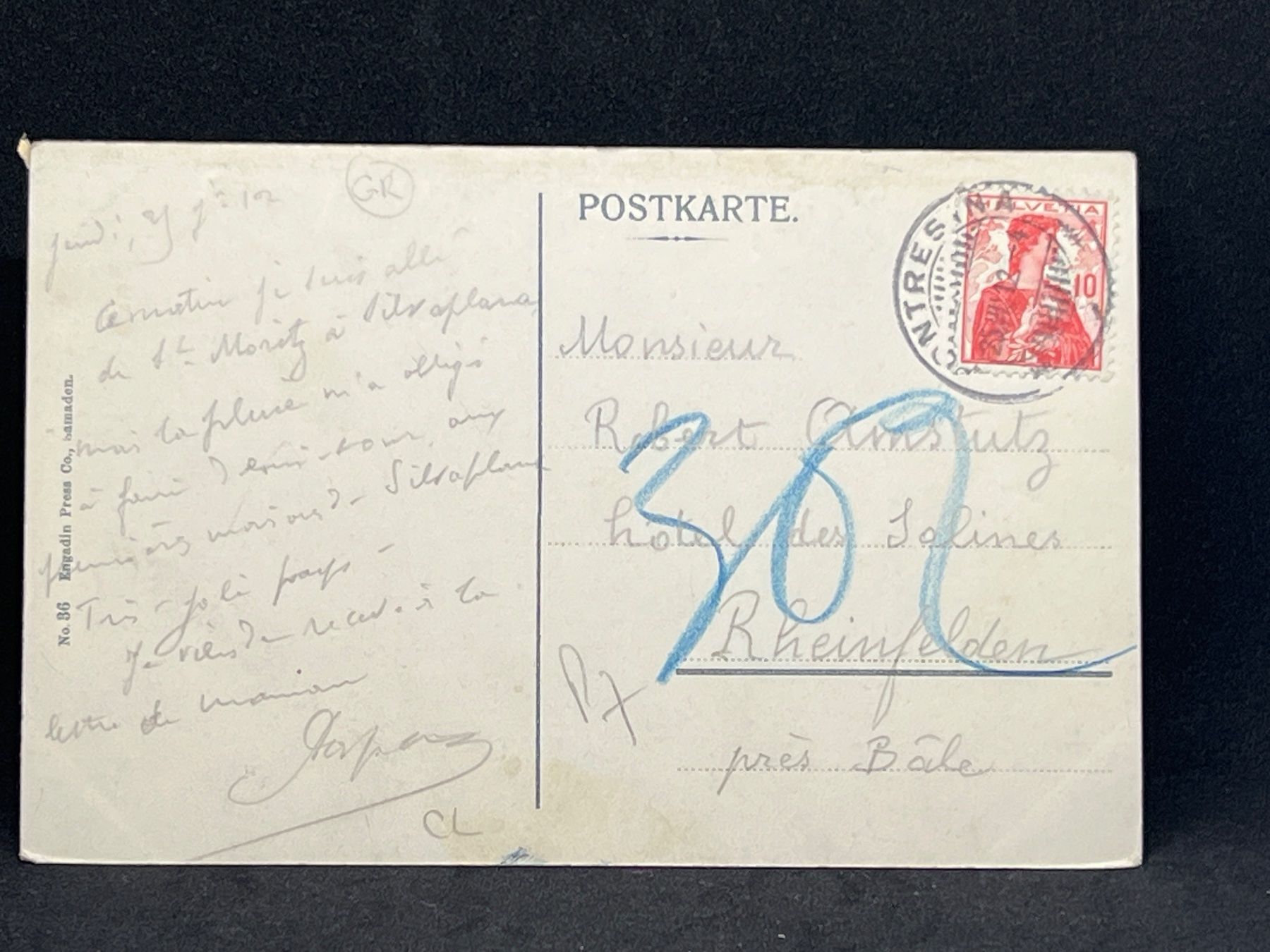 Cartoline postali: Silvaplana und Piz Margna – Usato da Widnau venduto da Brusi9 1