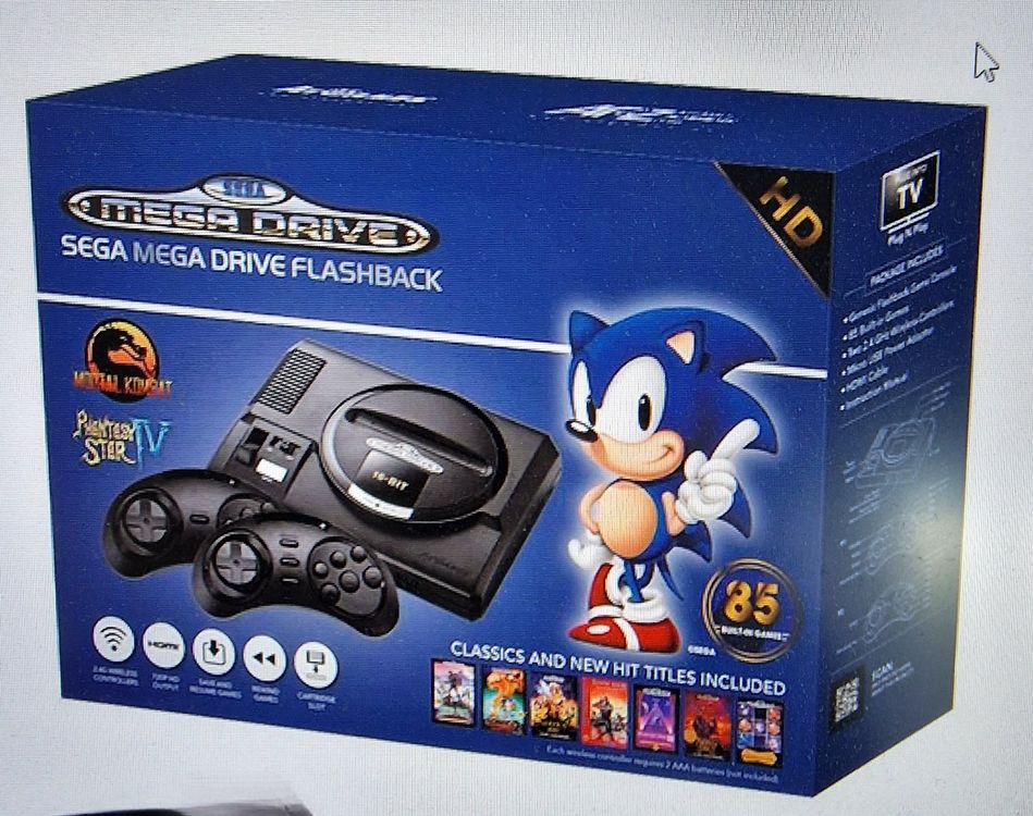 Sega Mega Drive Flashback mit zwei zusätzlichen Controllern (Neu ...