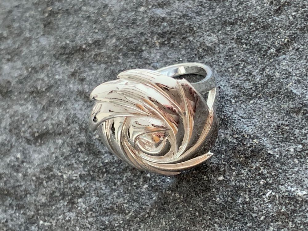 Anelli: Wirbel-Ring gest. 925 Silber, Gr. 61 – Usato da Subingen venduto da Riccardina 1