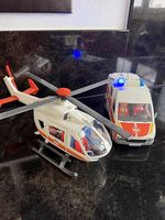 Playmobil Rettungshubschrauber und Krankenwagen