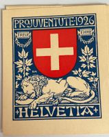 Pro Juventute Marken 1926 auf Karton 3 Kantone + Helvetia