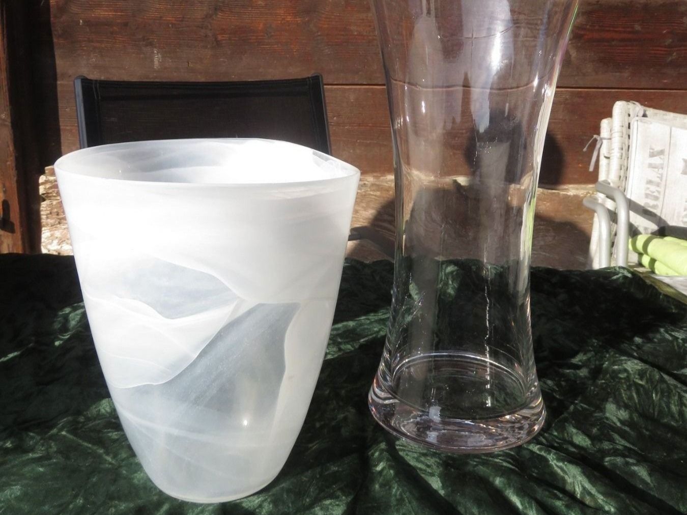 Vasen & Gefässe: 2 GLAS  BODENVASEN – Gebraucht aus Huttwil von Kunterbuntli 1