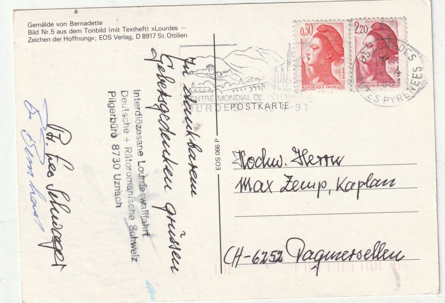 Cartes postales: Heillige Bernardete Lourdes – D'occasion à Lumbrein par made02 1