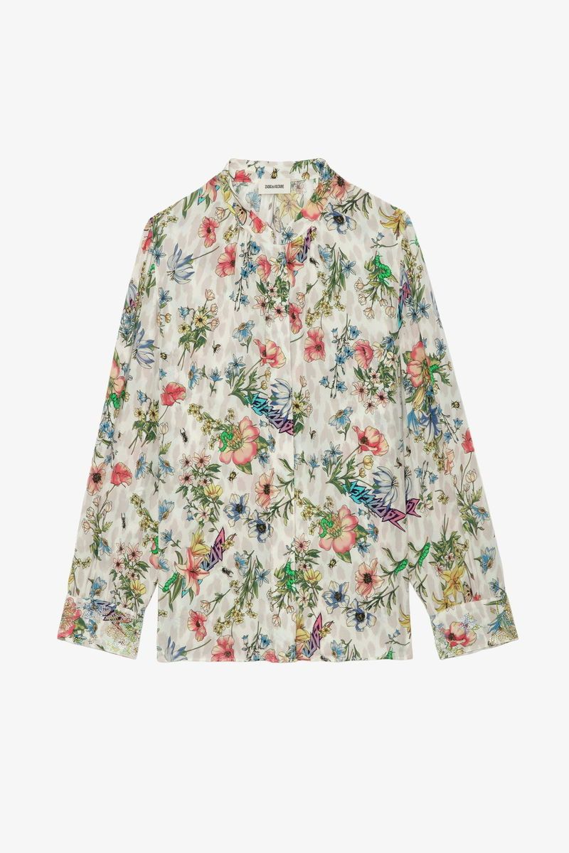 Zadig & Voltaire Camicette: ZADIG & VOLTAIRE  Tadeo Diamanté Silk Blouse – Usato da Zürich venduto da Linen218 6