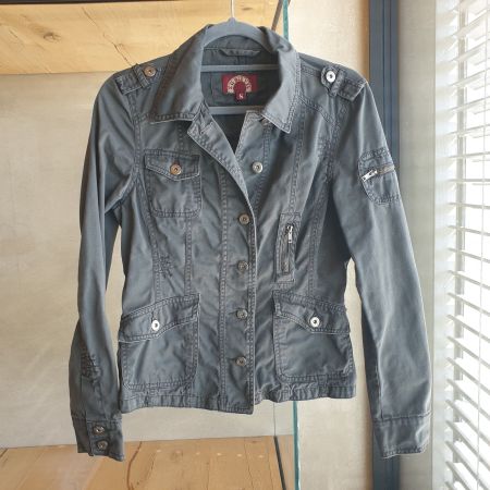 🐸 SUBLEVEL LEICHTE JACKE S TAUPE JEANSJACKE JACKE