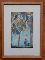 Original Farbradierung « Im Kürbiswald » von Jutta Votteler
