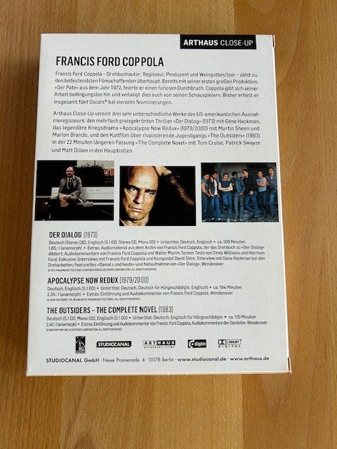 Tutti i DVDs: Francis Ford Coppola / 3 DVD's – Usato da Bubikon venduto da cinerama01 1