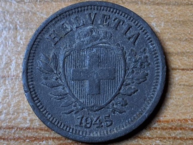 Tutti le monete: 1 Rappen 1945 - Selten! – Usato da Münchenstein venduto da purbach1 4