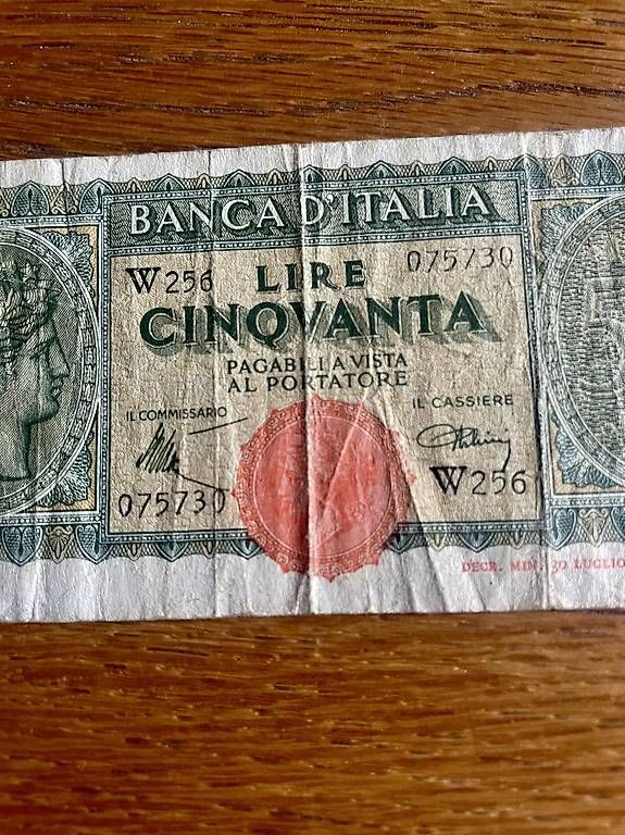 Billets de banque: 50 Lire Banknote – D'occasion à Buchs AG par fpatricia 1