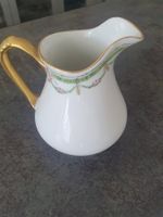 Krug Limoges Porzellan Goldrand Blumenmuster guter Zustand