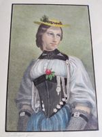 Antikes Berner/Emmentaler Trachtenbild, Goldrrahmen