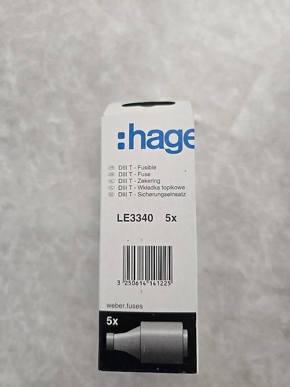 Hager Componenti elettronici: Sicherungseinsätze – Nuovo e nell'imballaggio originale da Ennetbühl venduto da japtec