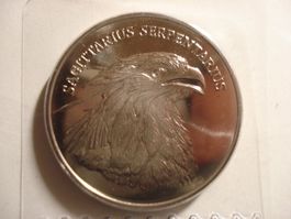 Schöne Tiermedaille "Sekretär, Greifvogel" 2012, WWF