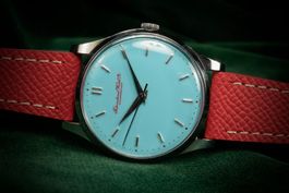 IWC - Tiffany-Blue Lacquered Dial Vintage 1965 Steel Watch