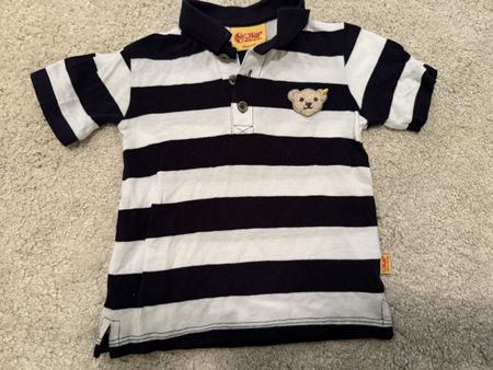 Steiff Polo Shirt gestreift Gr. 86/18M süss 💙🤍 neuwertig!