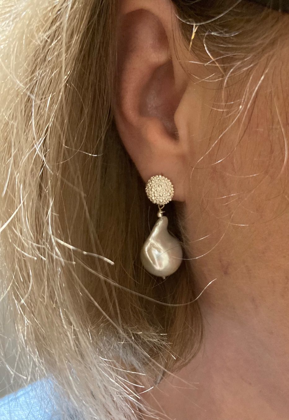 Olga Ribler Boucles d'oreille: Silber Ohrhänger mit Barock-Perle – Neuf (Voir description) à Luzern par MonikaS03 8