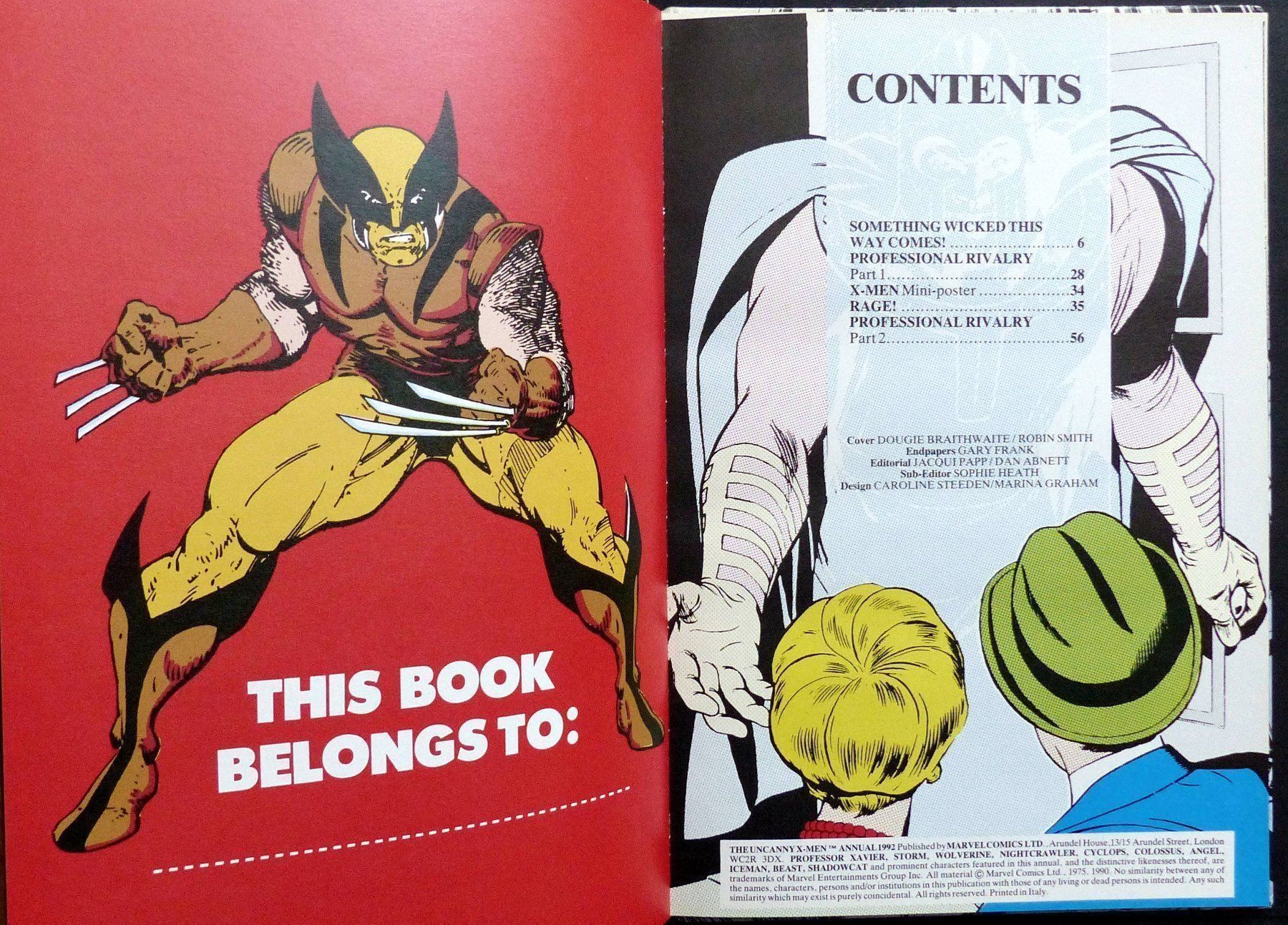 Fumetti: UNCANNY X-MEN 1992 ANNUAL MARVEL UK – Usato da Lugano venduto da YouWantUS 2