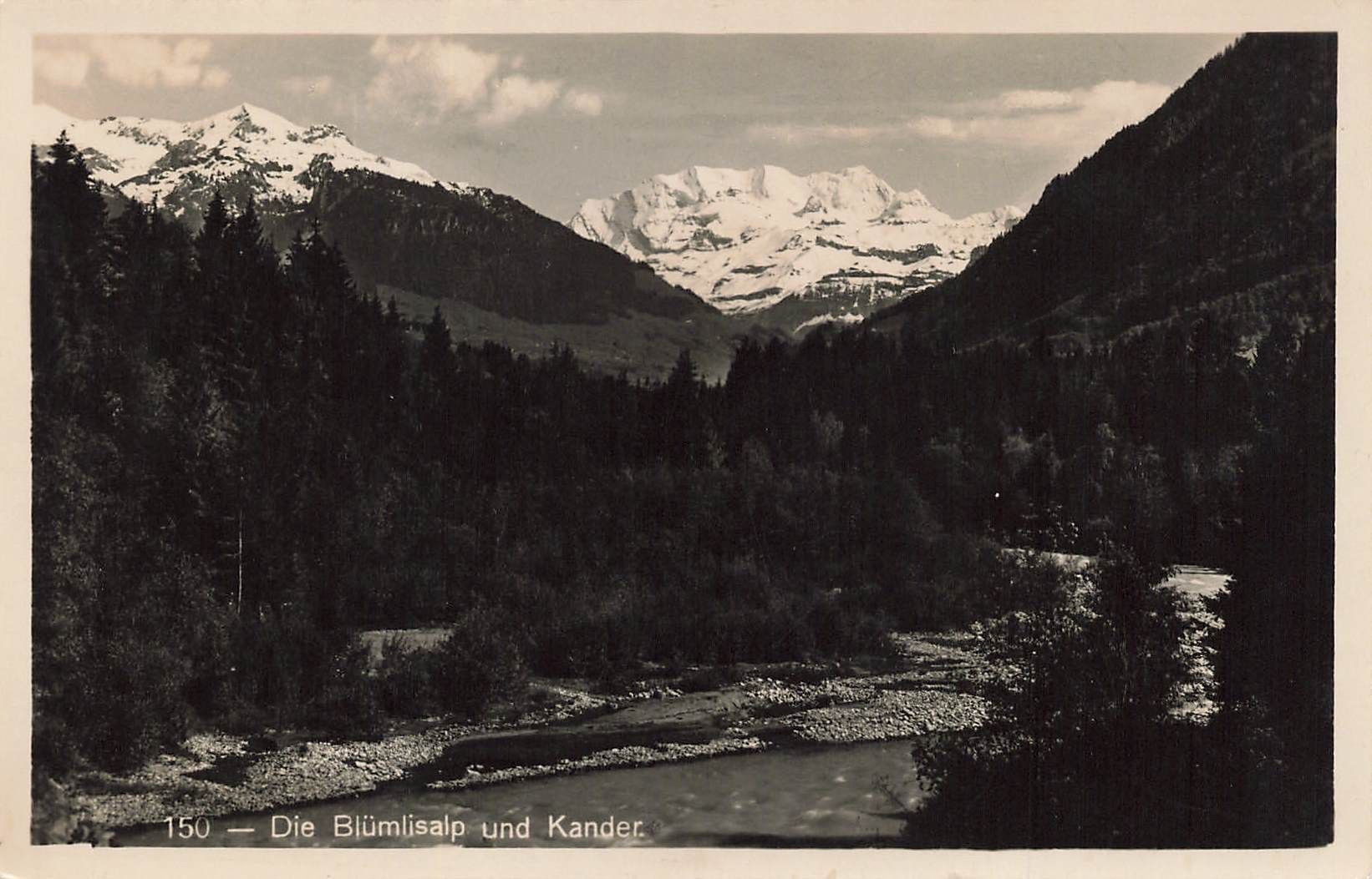 Cartoline postali: Blümlisalp und kander – Usato da Biasca venduto da Blenio71